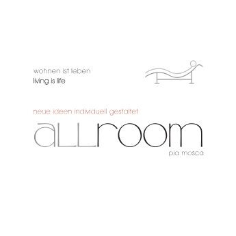 Logo: Lounge Chair, Text - wohnen ist leben, allroom.