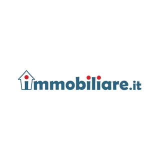 Immobiliare.it Logo: Blau, rote Punkte auf den is, 1. i im Haus.