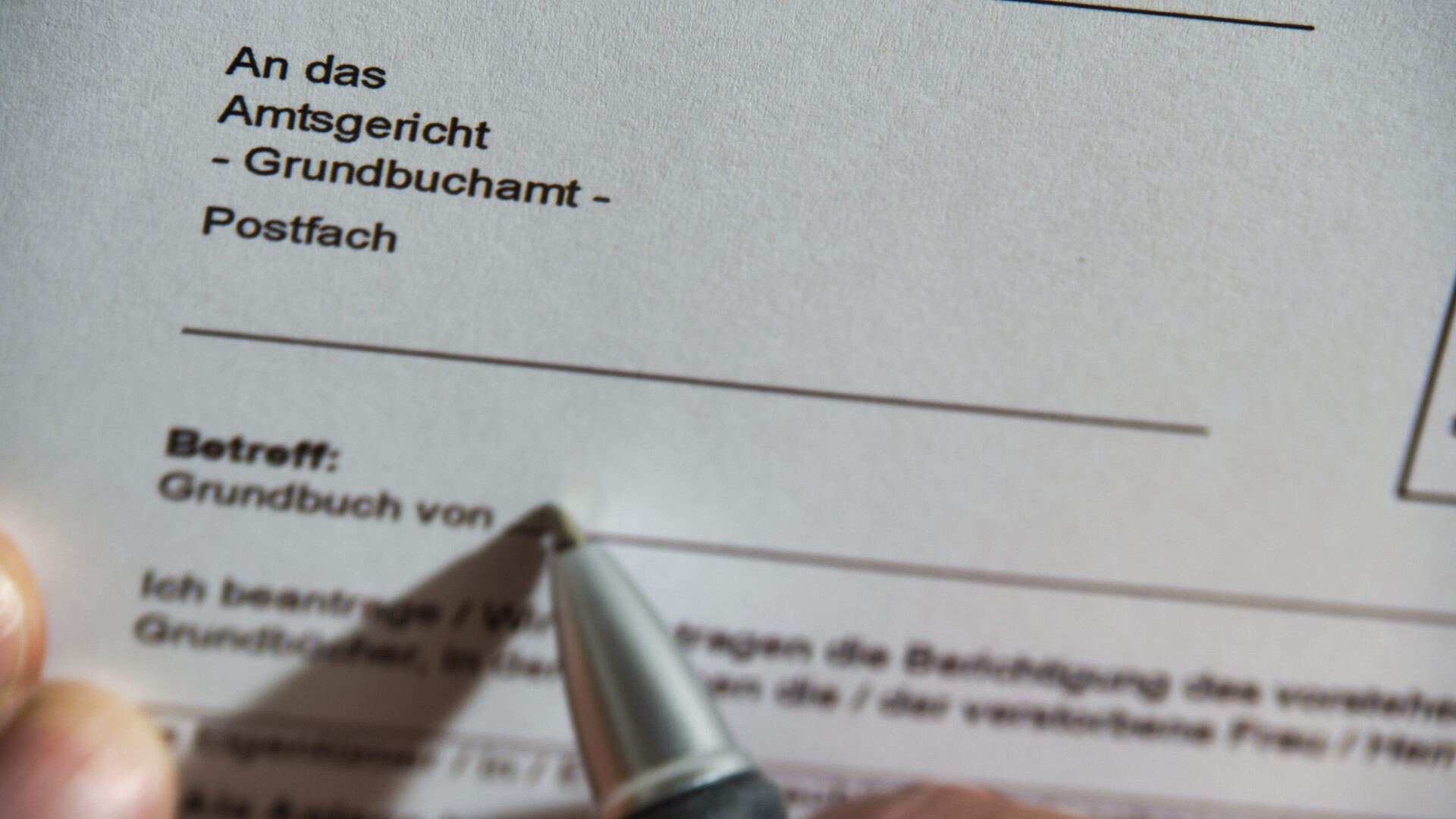 Antrag Grundbuchänderung