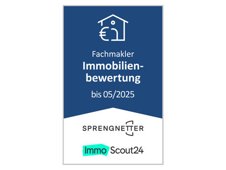 Auszeichnung als Fachmakler für Immobilienbewertung von Immobilienscout für Meer.Ostsee Immobilien aus Stralsund