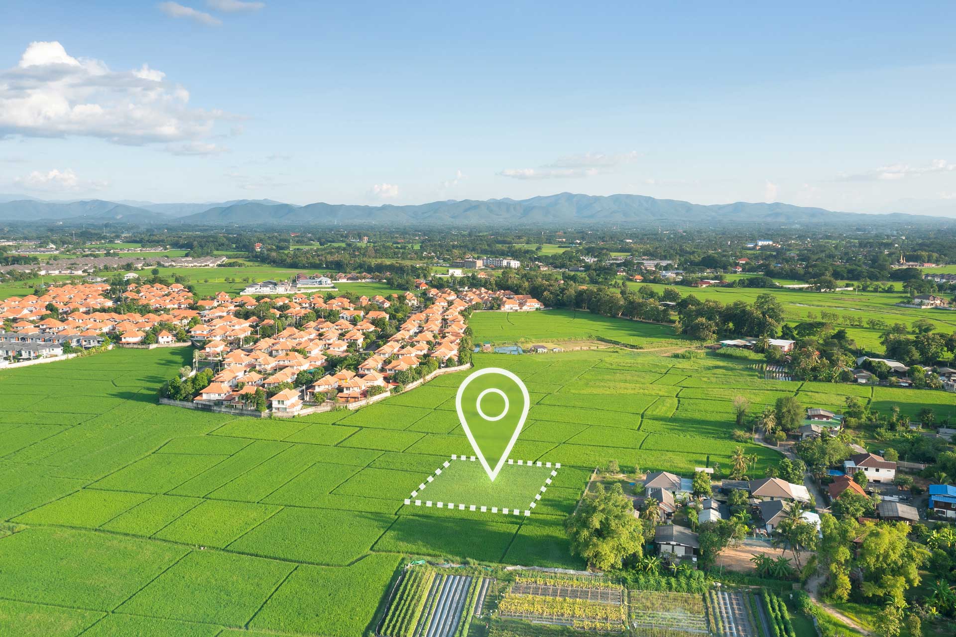 Grundstück mit Pin-Icon