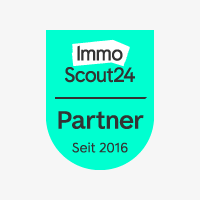 ImmoScout24 Partner Plakette, "Seit 2016" darunter.