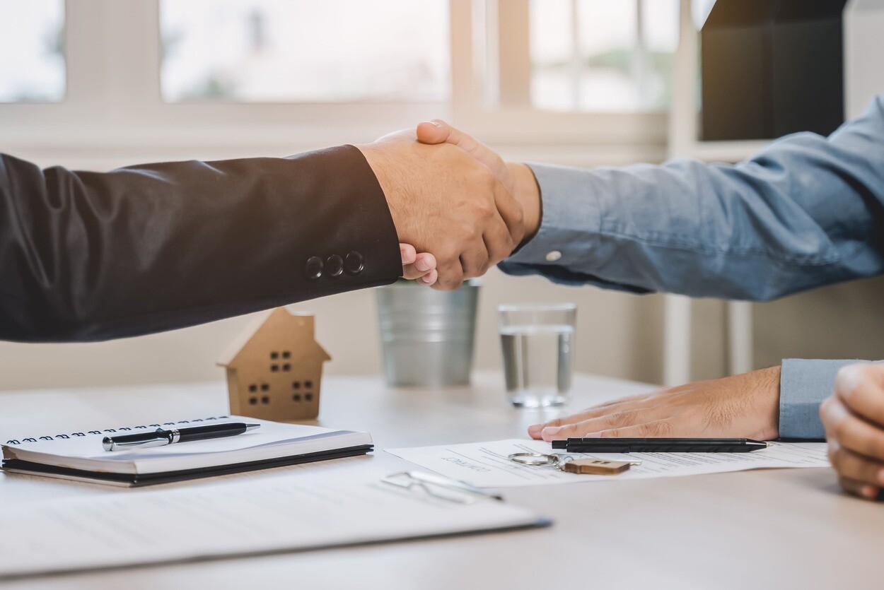 Handschlag von Businesspartnern