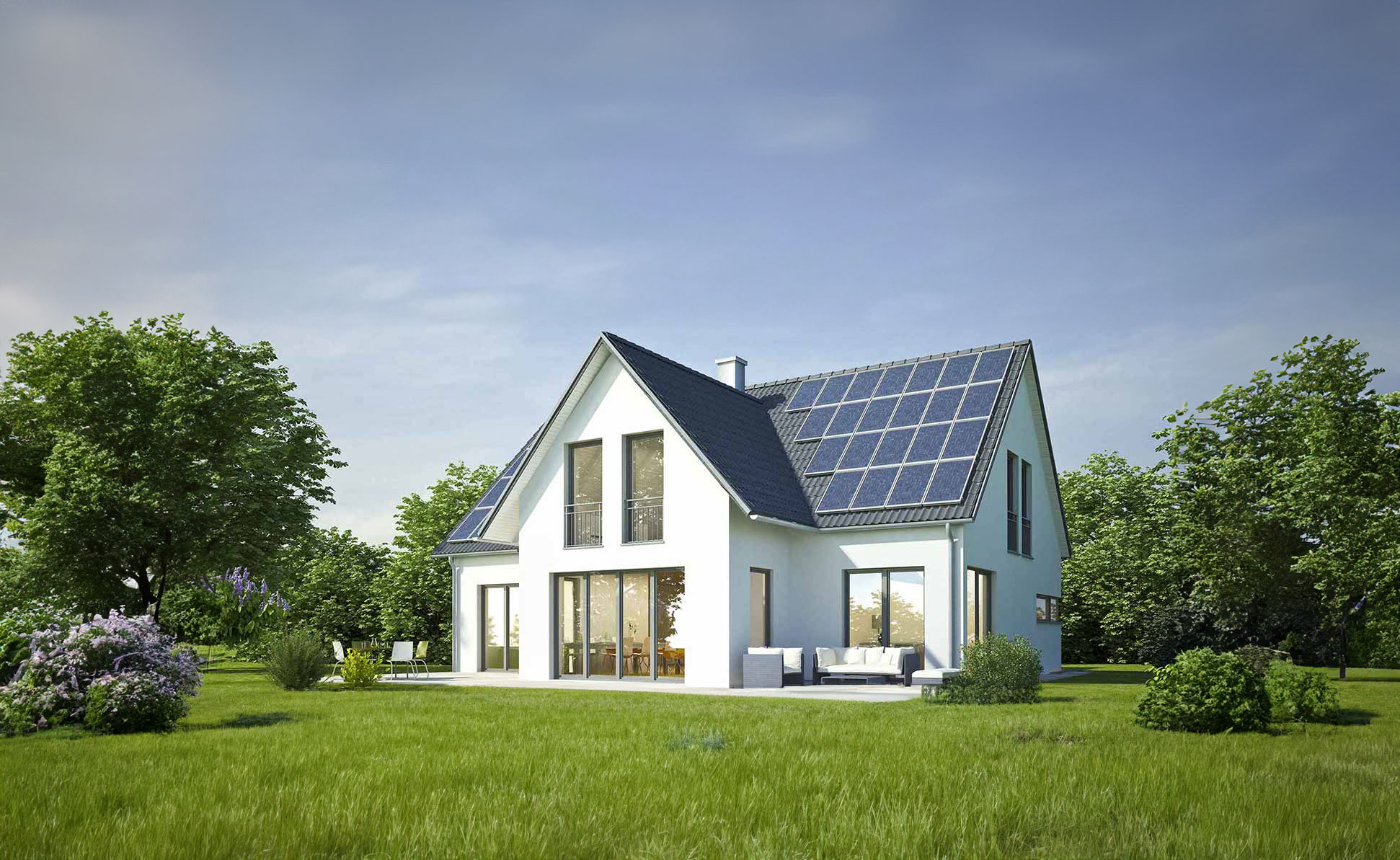 Freistehendes modernes Einfamilienhaus