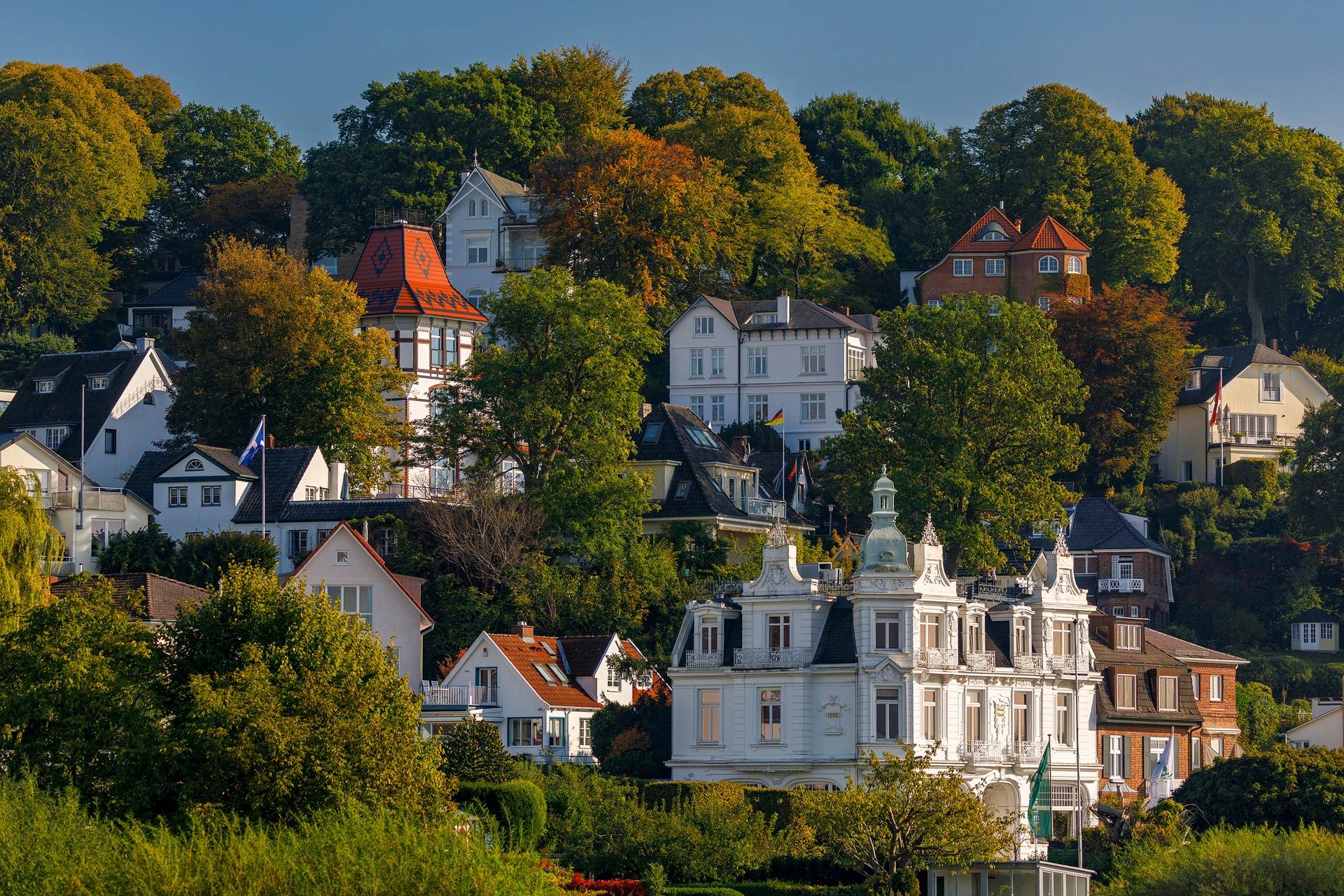 Treppenviertel Blankenese bei Sonnenschein