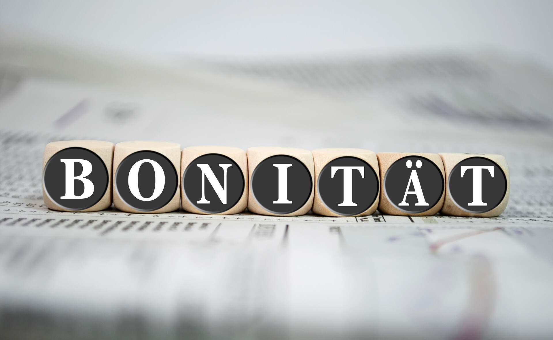 Würfel mit der Aufschrift Bonität