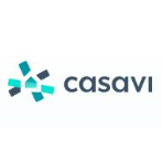 Casavi-Logo: blaugrüne/marinefarbene Formen neben dem Text "casavi" in Kleinbuchstaben.