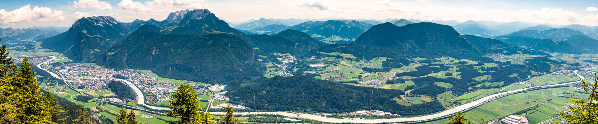 Panorama Bild Kufstein vom Berg Pendling