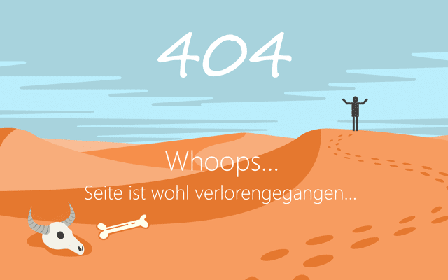 Wüstenbild für die 404-Fehlerseite