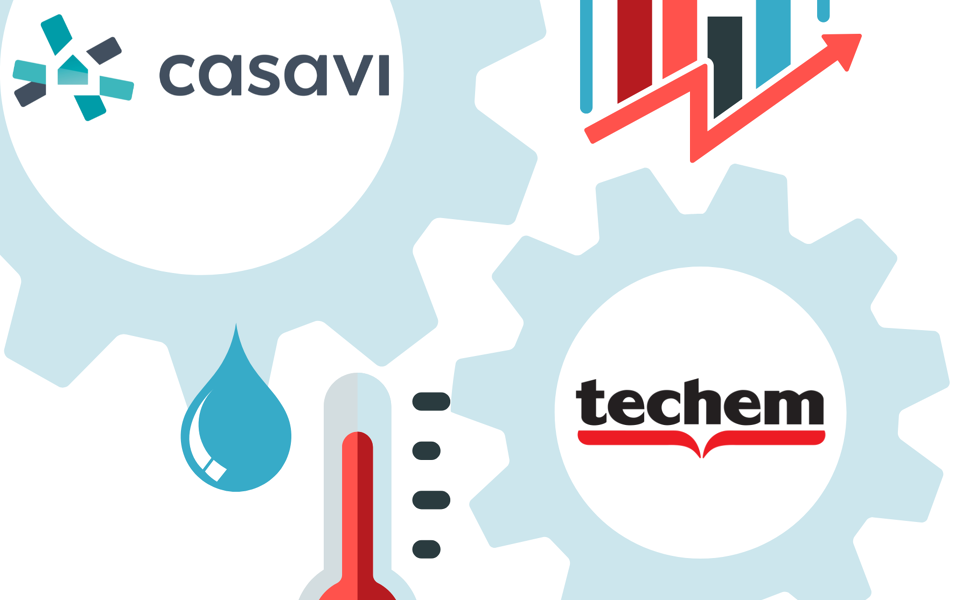 Visualisierung der Schnittstelle zwischen Techem und Casavi