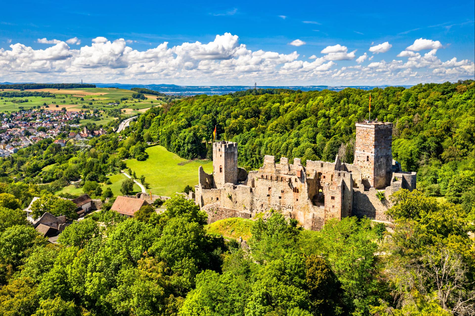 Blick auf das Schloss in Lörrach