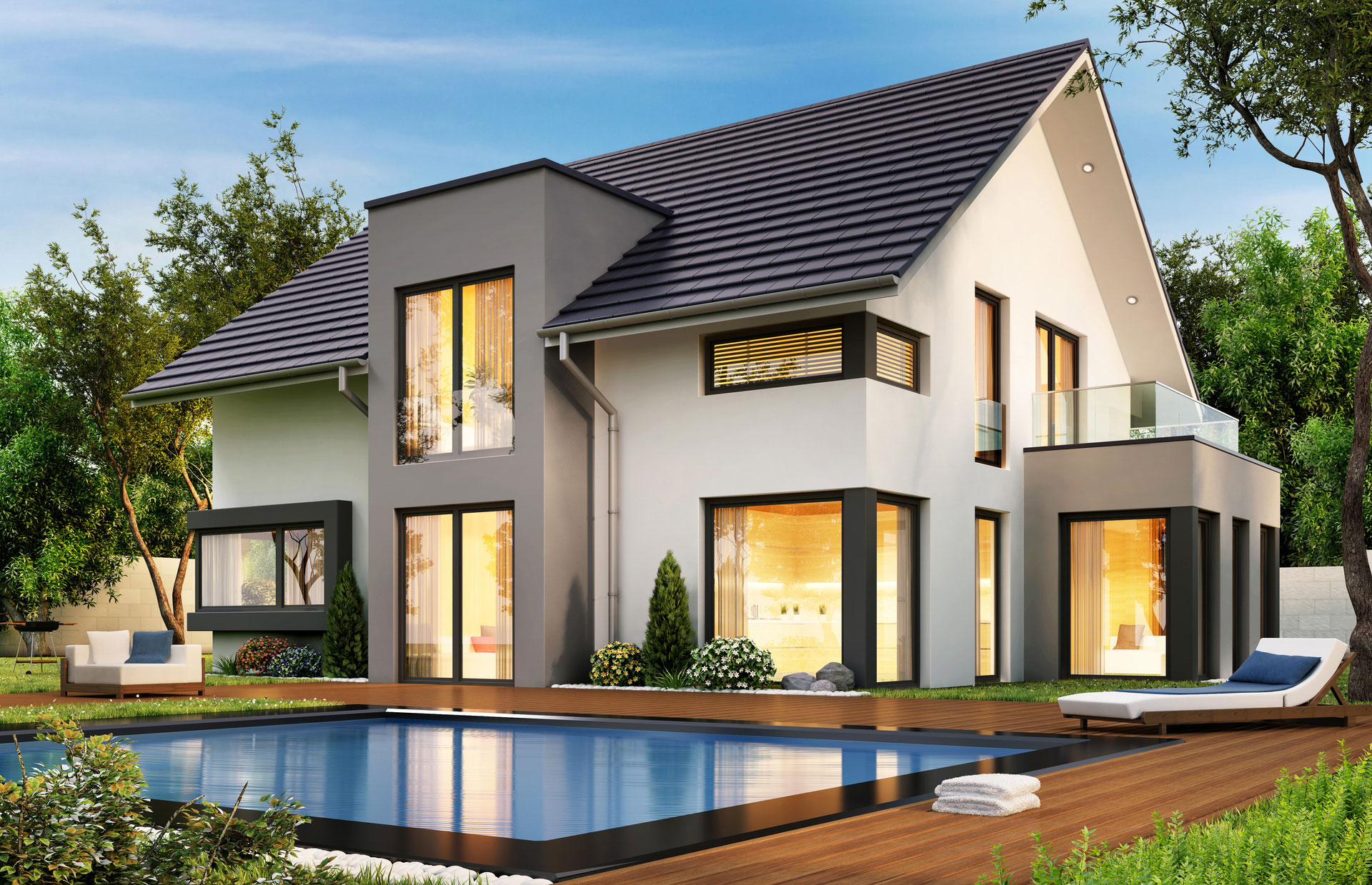 Modernes Haus mit Pool