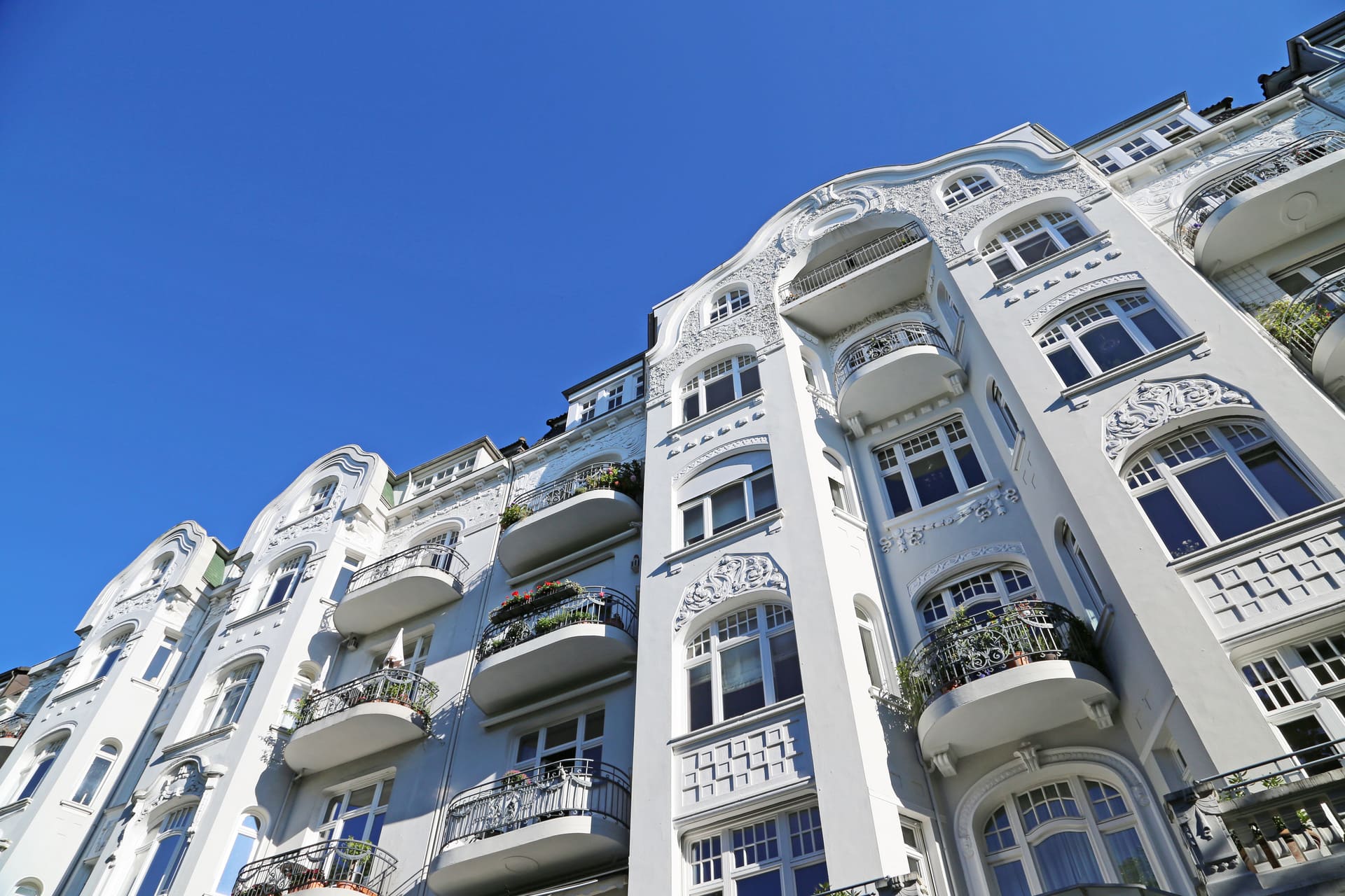 Jugendstil Altbaufassaden.