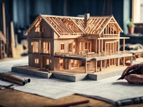 Modell eines neuen Hauses