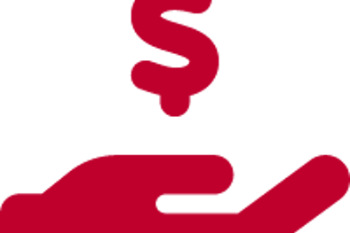 Hand hält Geld Icon