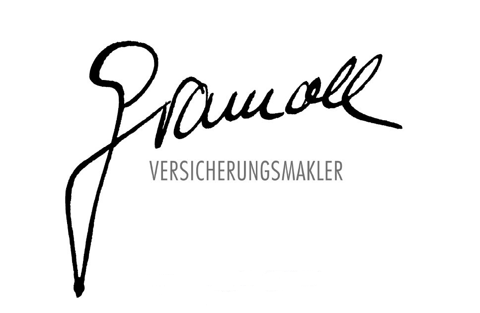 Signatur über VERSICHERUNGSMAKLER in fetten Großbuchstaben.