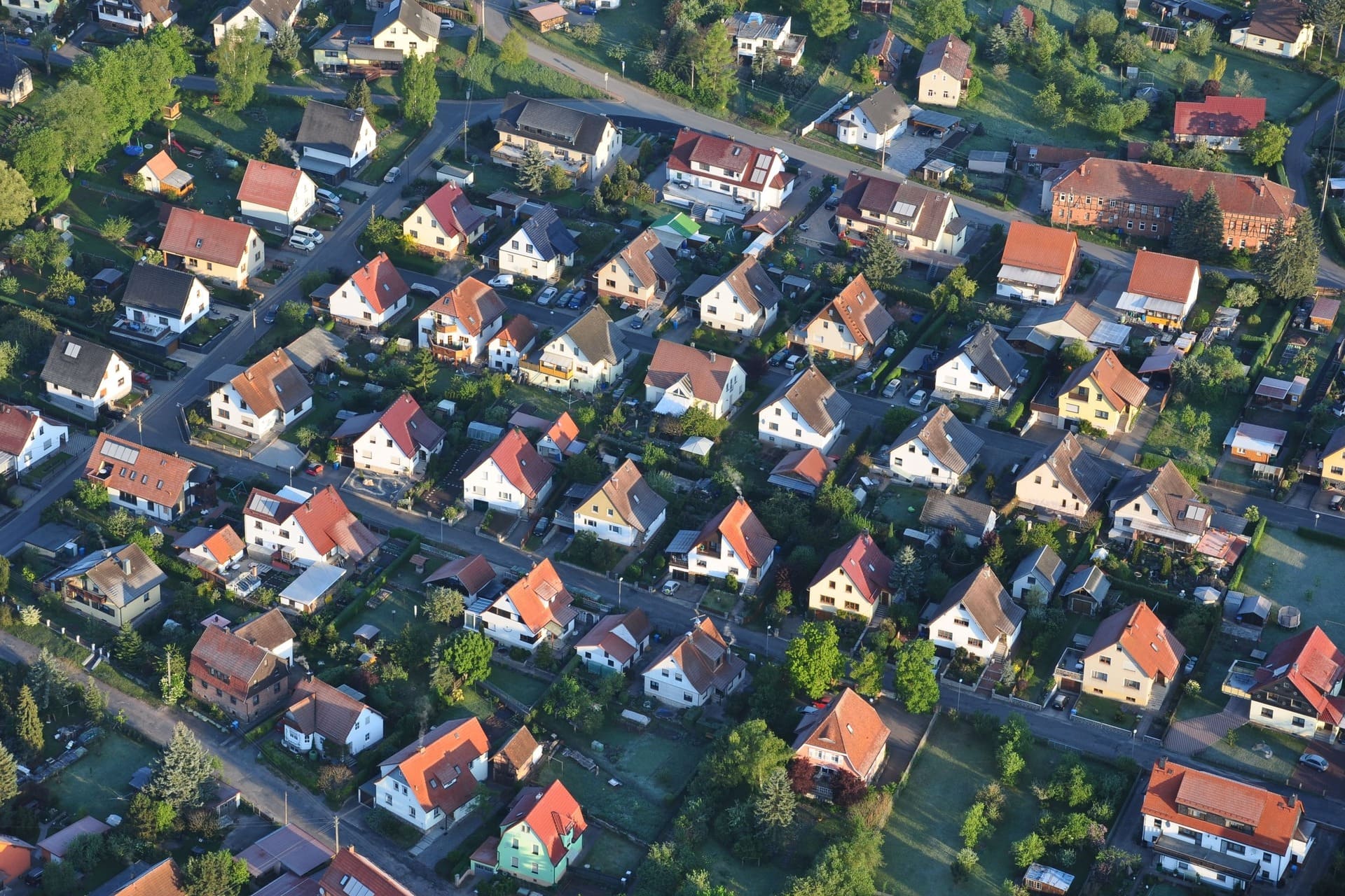 Luftaufnahme von Wohngebiet