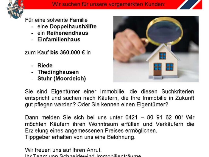 Wir suchen Eigentümer