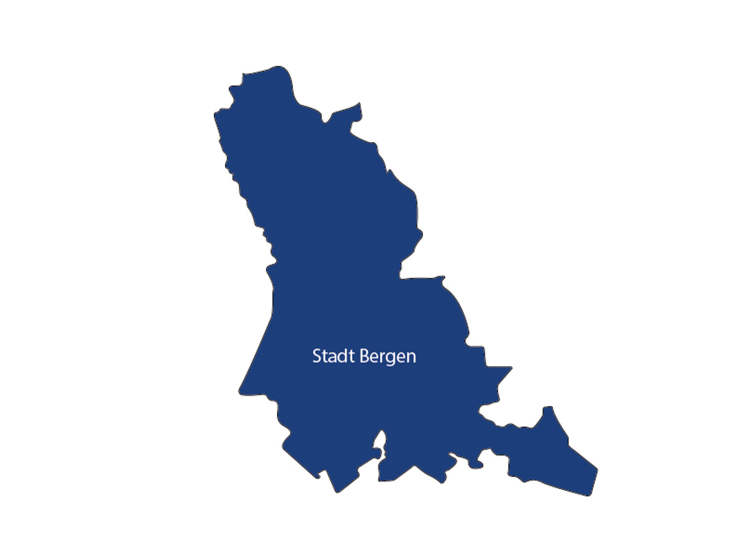 Karte / Übersicht der Stadt Bergen