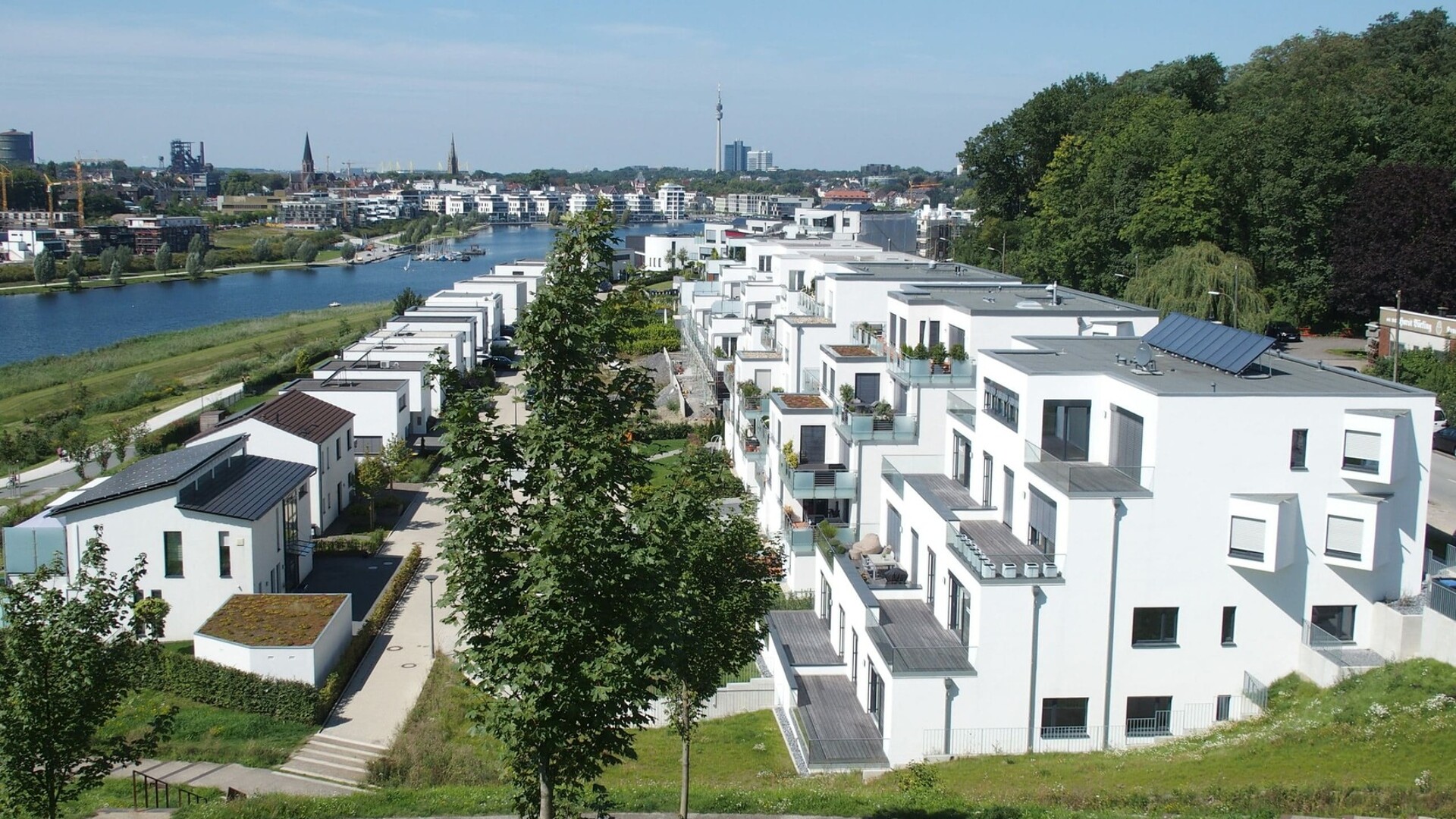 Immobilieninvestitionen Dortmund: Blick über Wohnhäuser als Kapitalanlage in Dortmund