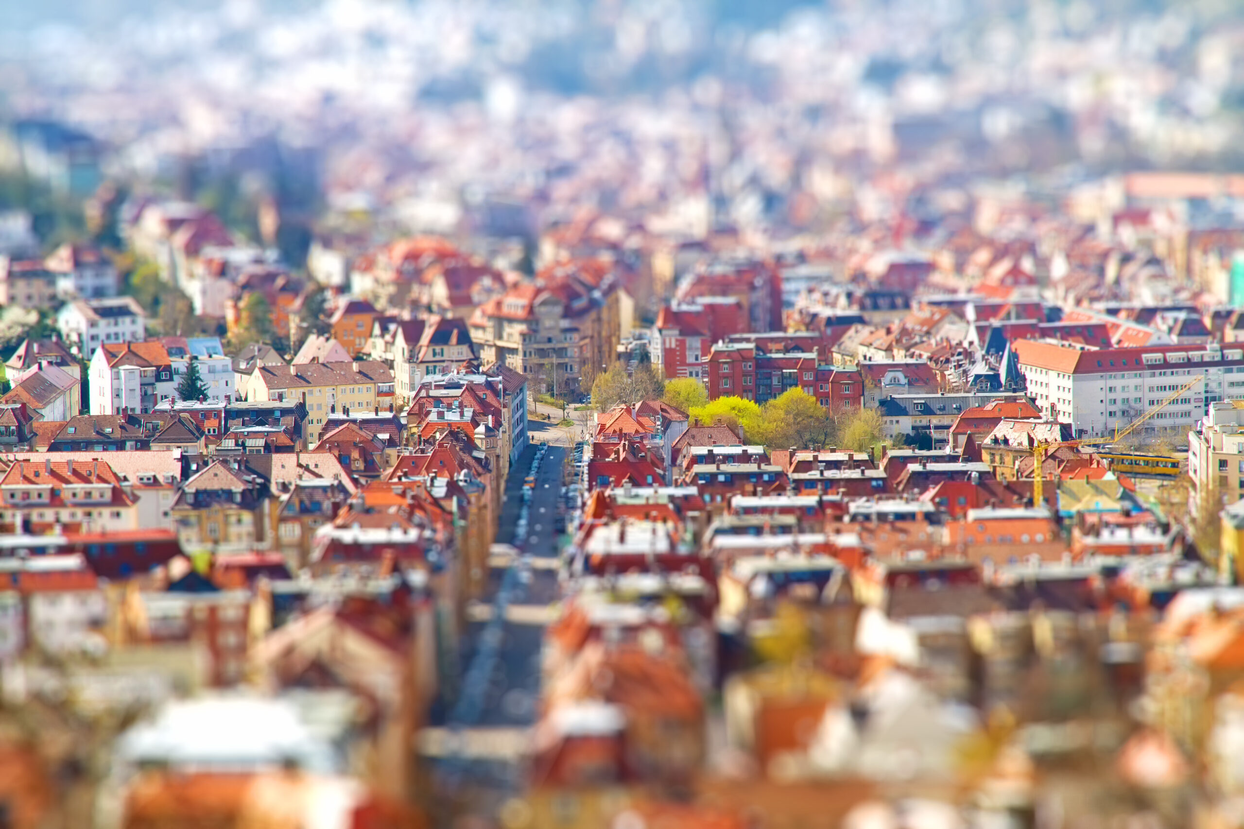 Stuttgart im Tilt-Shift-Effekt (Miniaturmodelle)