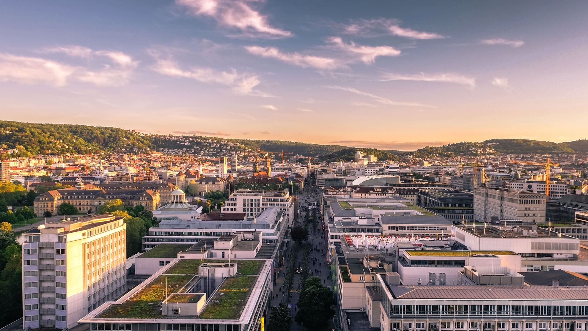Stuttgart Königstraße von oben