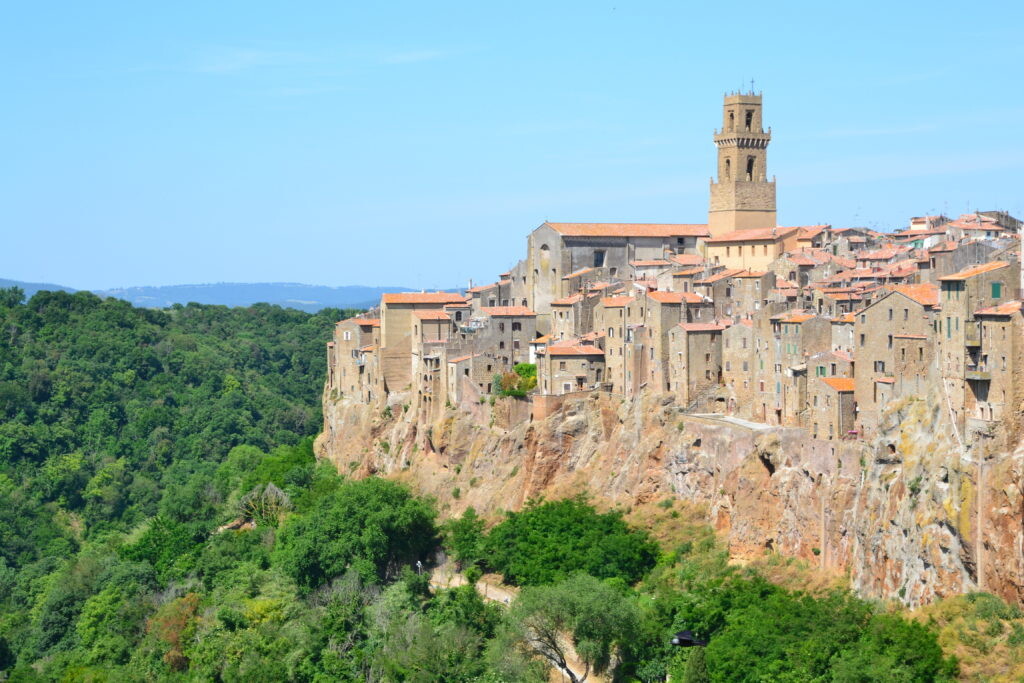 Luftansicht auf Pitigliano, Grosetto