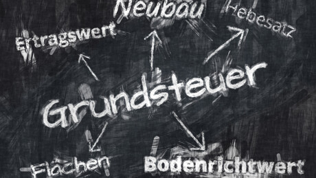 Grundsteuer - Kreidetafel