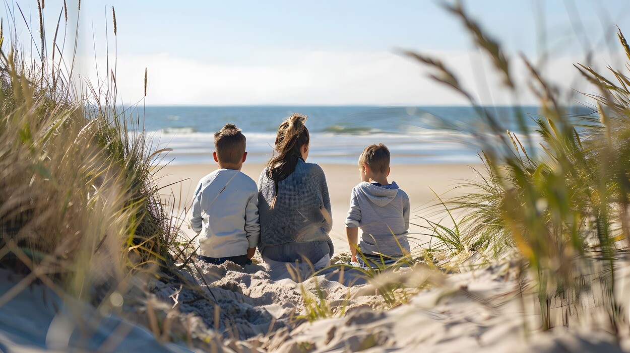 Familie am Strand