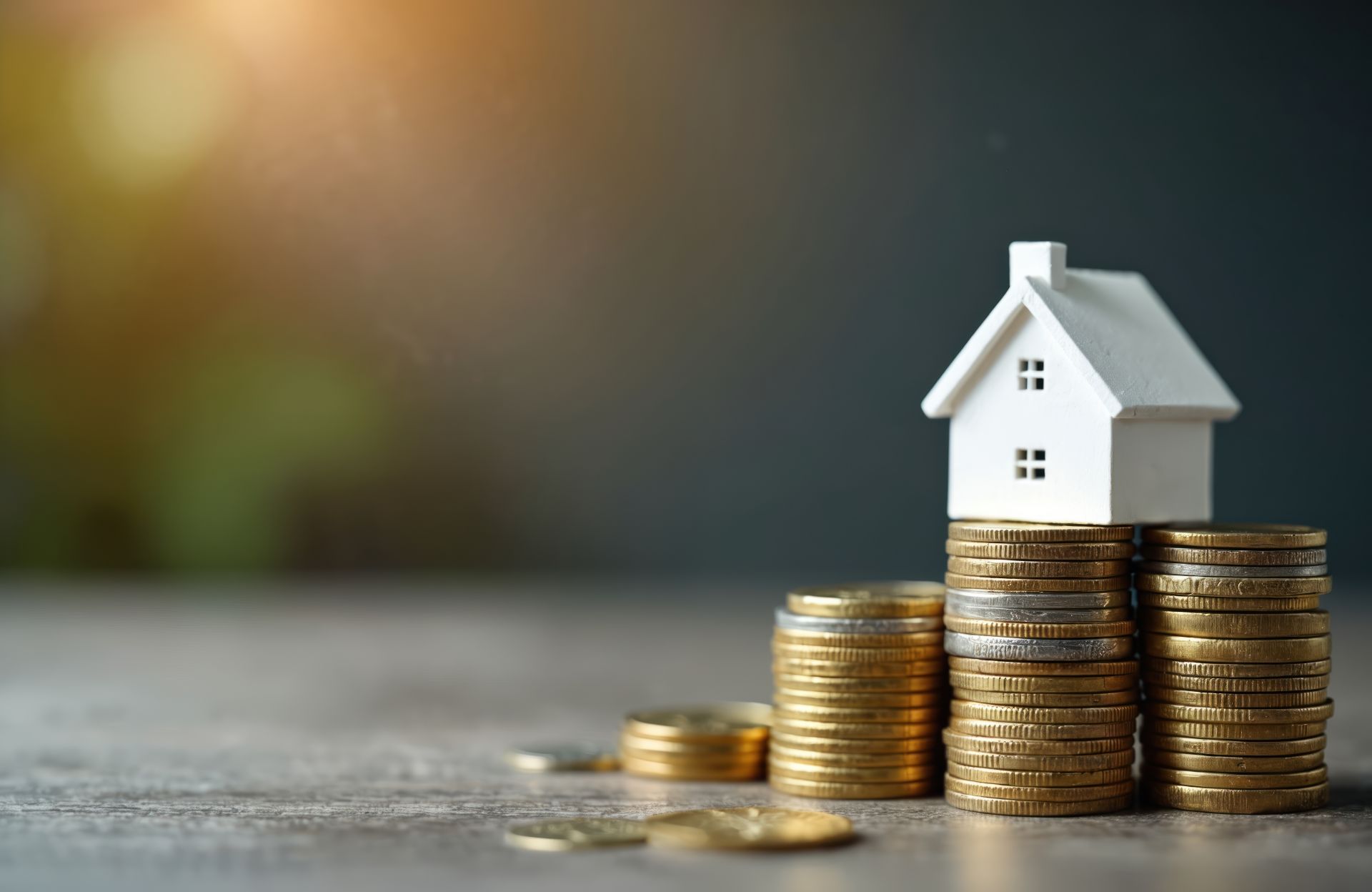 Hausmodell auf Münzen