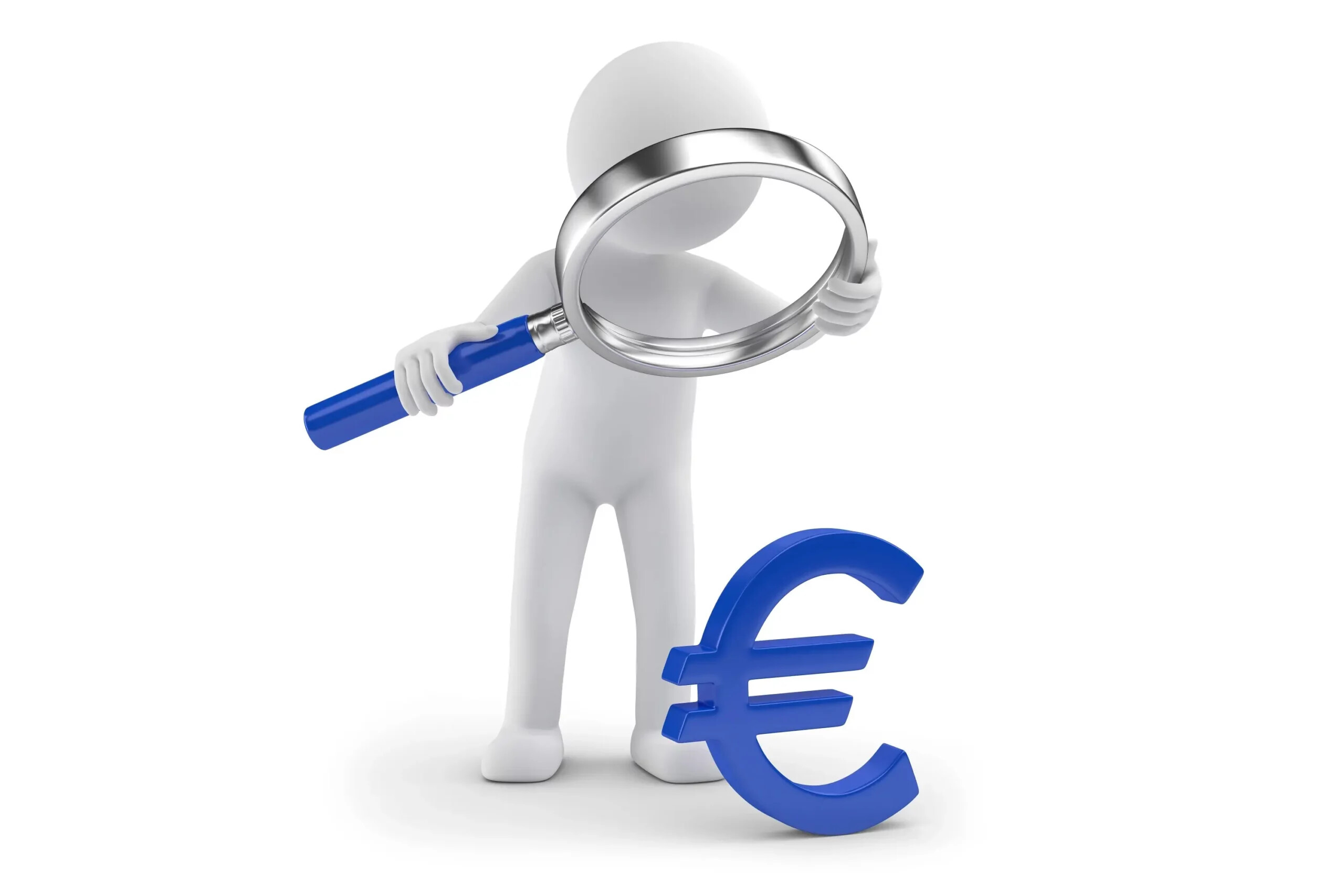 3D-Figur mit Lupe