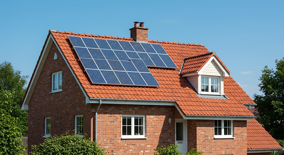 Haus aus Ziegelfassade