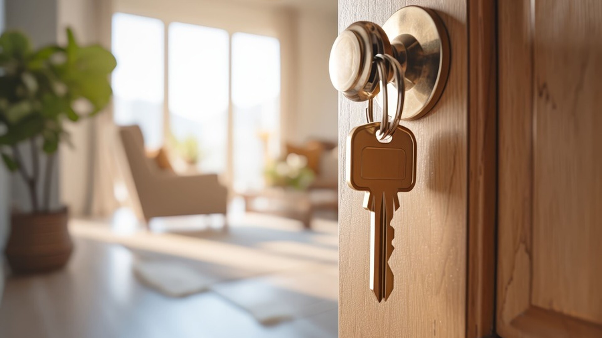 Offene Tür zur Wohnung