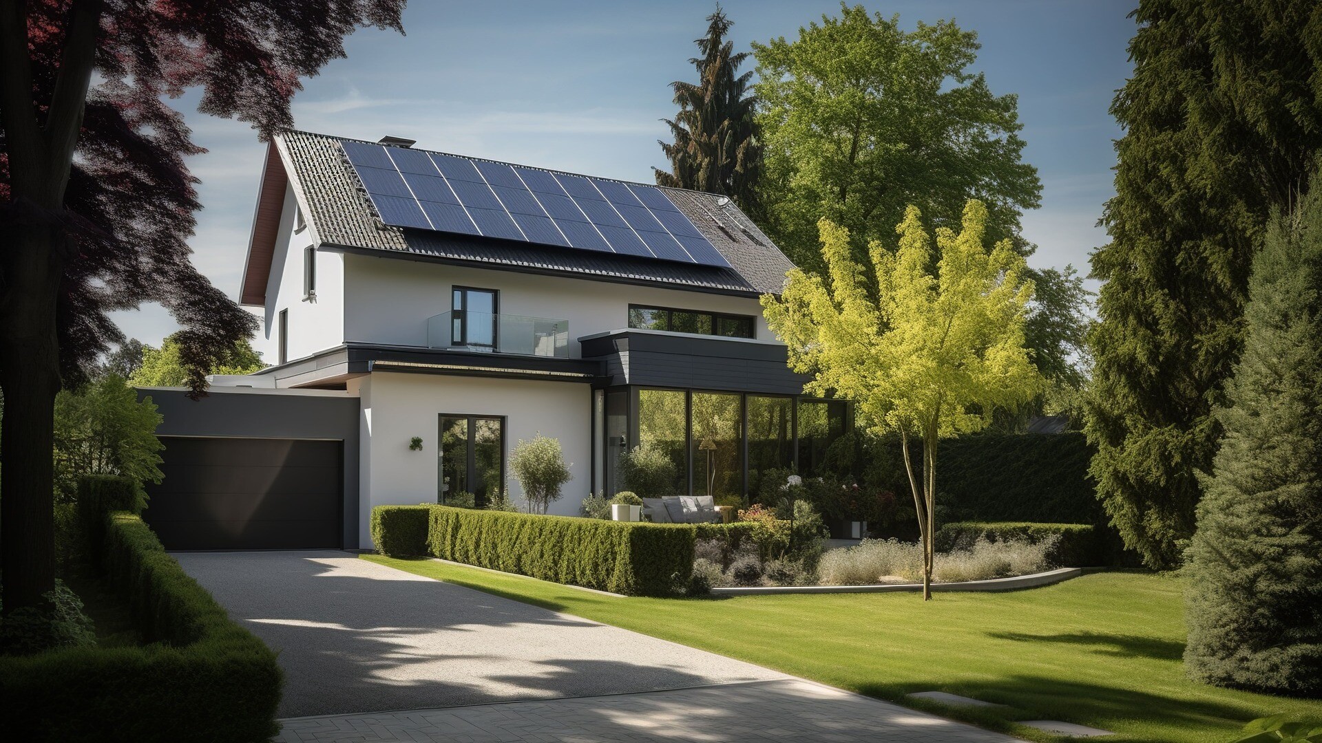 Modernes Einfamilienhaus mit Solar