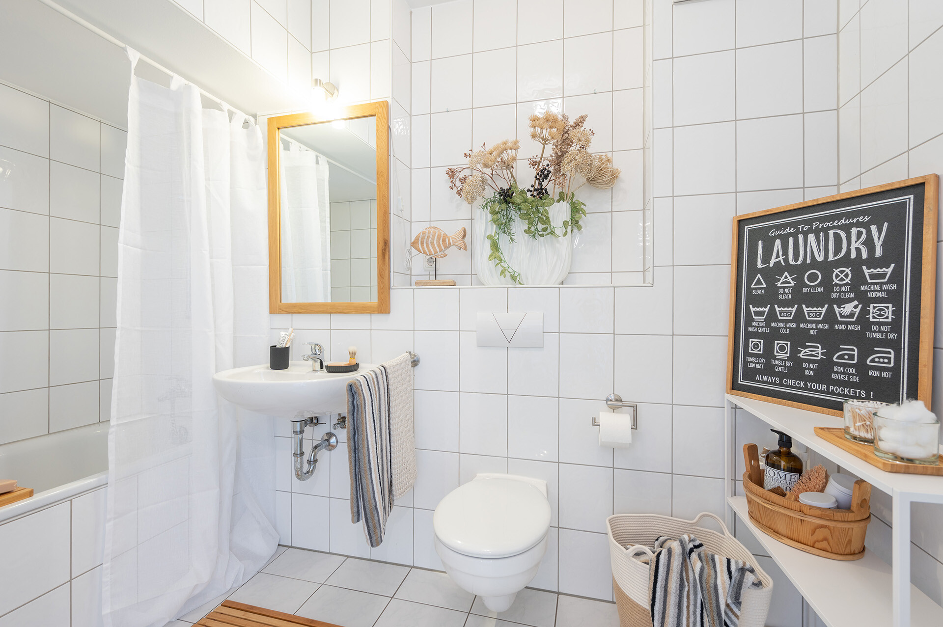 Dekoriertes Badezimmer