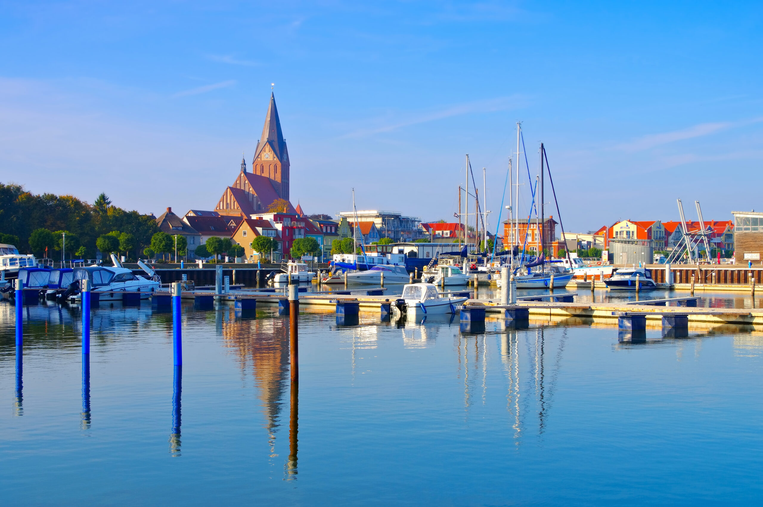 Barth Hafen, alte Stadt am Bodden in Deutschland