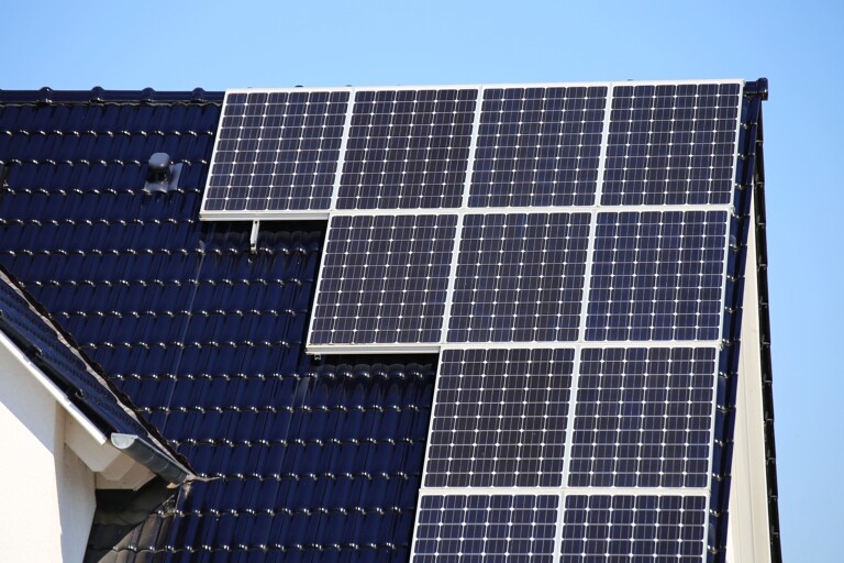 Solaranlage auf einem Hausdach