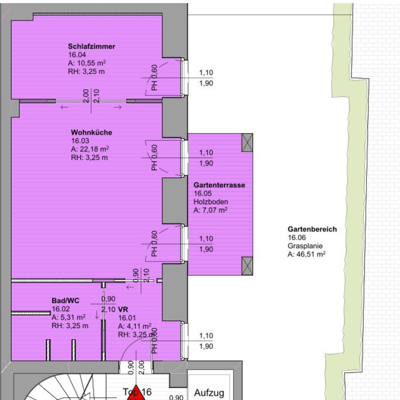 Möblierte 2-Zimmer-Erdgeschosswohnung mit 50 m² Gartenterrasse zu verkaufen -  Vorschau 11