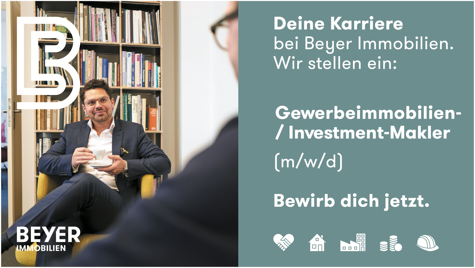Stellenanzeige Gewerbeimmobilien- und Investment-Makler