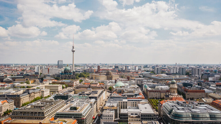 Ein Luftbild von Berlin