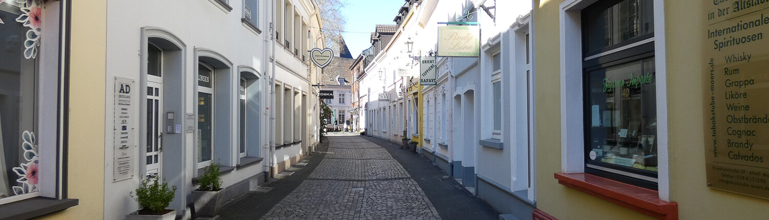 Gasse in der Moerser Altstadt